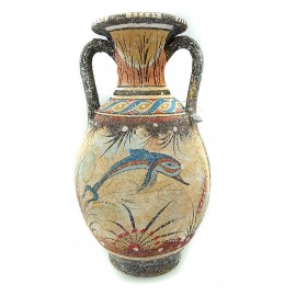Greek Pottery Minoan Amphora Double Axe and Dolphin - knossos shop