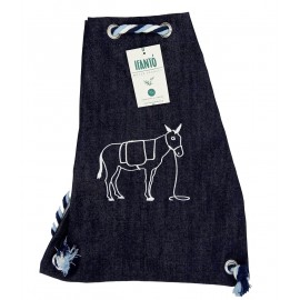 Back pack with donkey jean Υφαντουργία Κρήτης - knossos shop