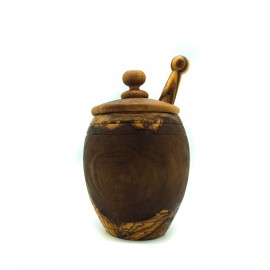 Handmade Wooden Honey Dipper with jar and lid - knossos shop